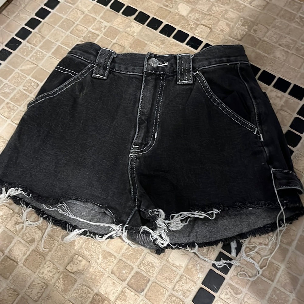 Pacsun black jean shorts. Size 25